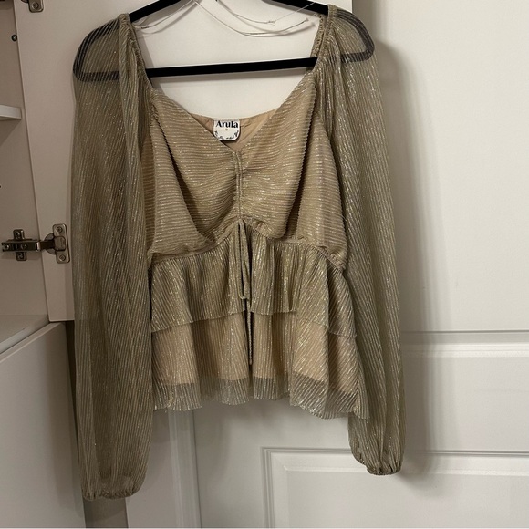 ARULA GOLD METALLIC TOP - Picture 2 of 5